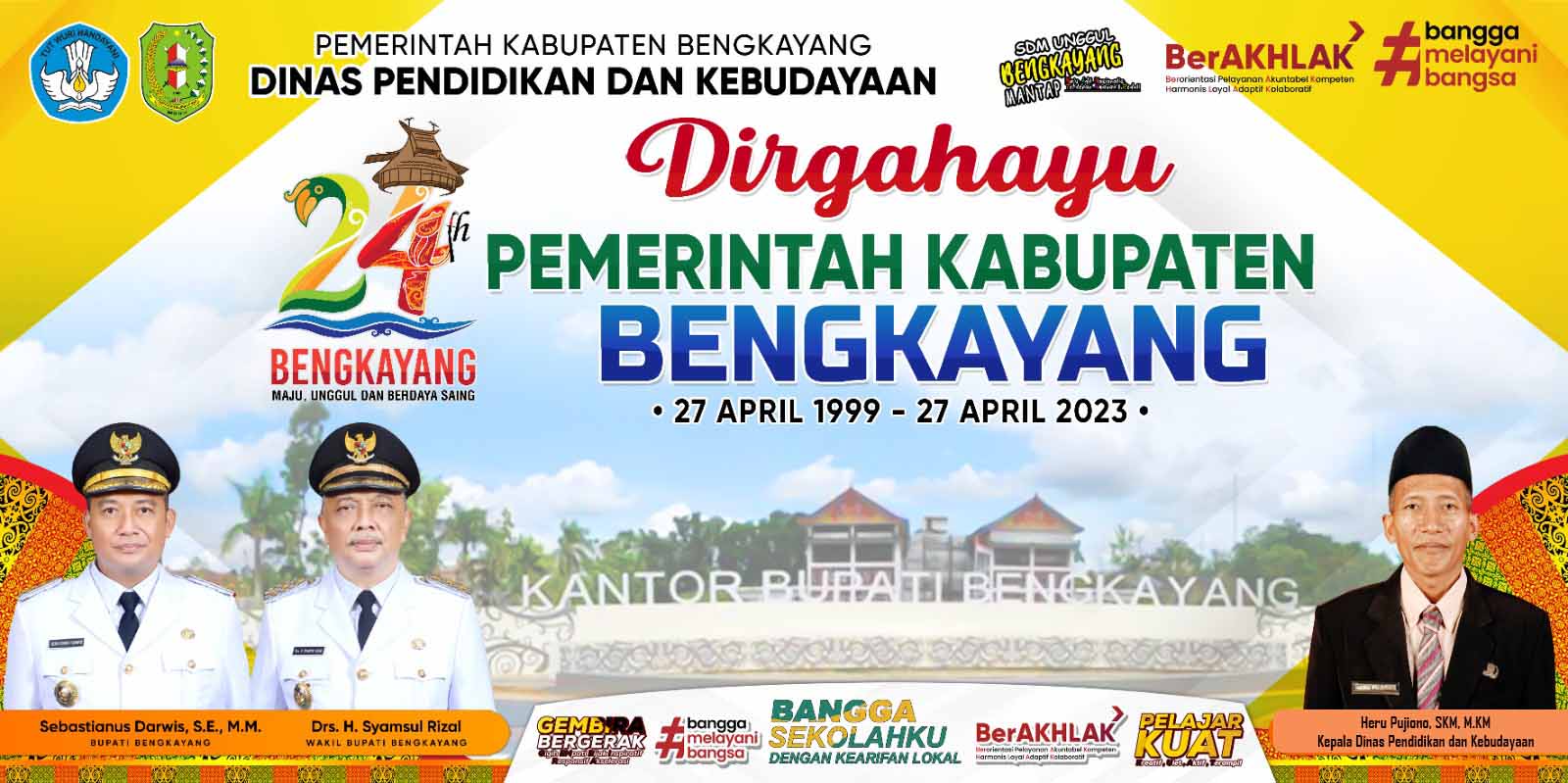 Banner HUT Pemda Kab Bengkayang ke 24